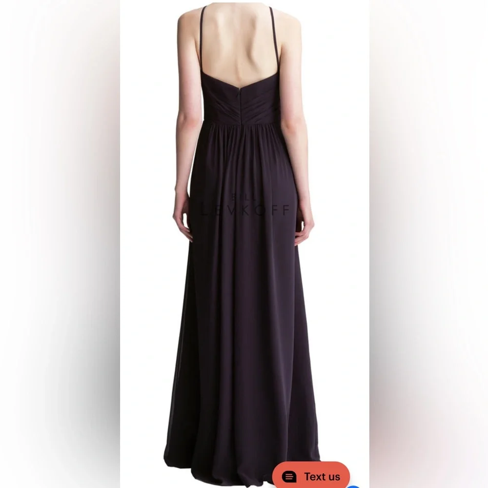 Bill Levkoff Navy Bridesmaid Dress - Picture 2 of 4